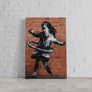 Leinwandbild - Mädchen mit Hulahoop