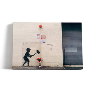 Leinwandbild - Kind mit Hammer