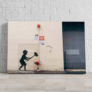 Leinwandbild - Kind mit Hammer