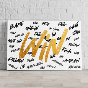 Leinwandbild - Win!