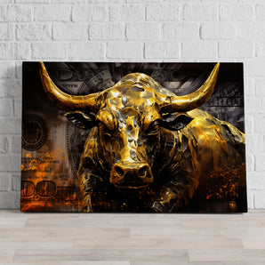 Leinwandbild - Golden Bull