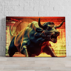 Leinwandbild - Stock market bull