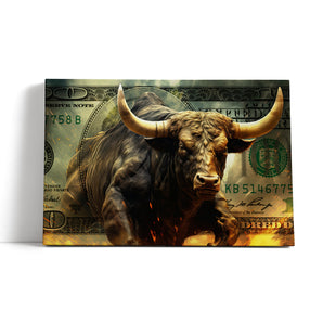 Leinwandbild - Bull Money