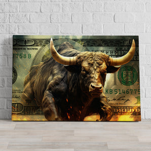 Leinwandbild - Bull Money