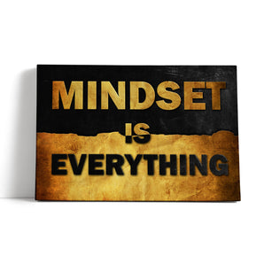 Leinwandbild - Mindset Is Everything - Gold