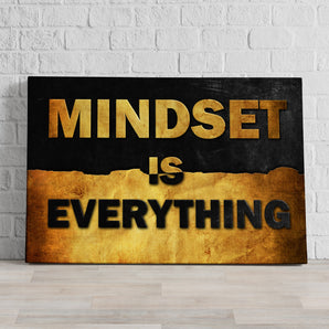 Leinwandbild - Mindset Is Everything - Gold
