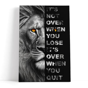 Leinwandbild - Don't quit - Lion