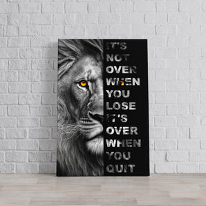 Leinwandbild - Don't quit - Lion