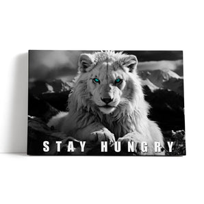 Leinwandbild - Stay Hungry - White Lion