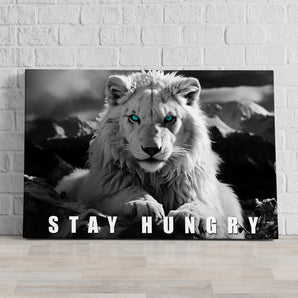 Leinwandbild - Stay Hungry - White Lion