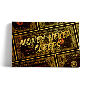 Leinwandbild - Money never sleeps