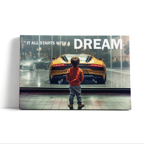 Leinwandbild - Child's Dream Racing car