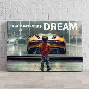 Leinwandbild - Child's Dream Racing car