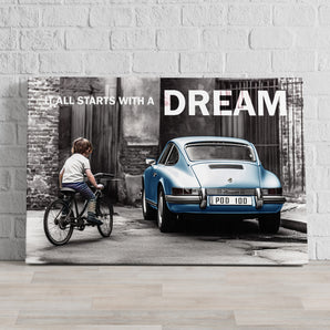 Leinwandbild - Child's dream vintage car