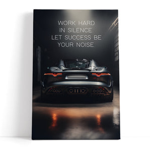 Leinwandbild - Work hard black car