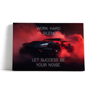 Leinwandbild - Work hard red car