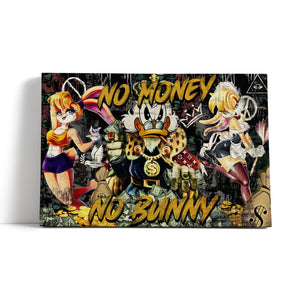 Leinwandbild - No Money no Bunny