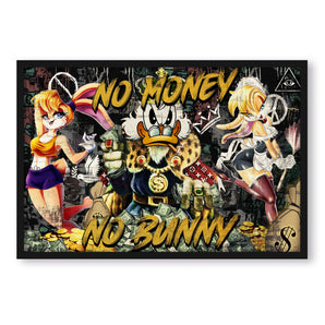 Poster im Rahmen - No Money no Bunny