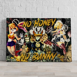 Leinwandbild - No Money no Bunny