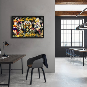 Poster im Rahmen - No Money no Bunny