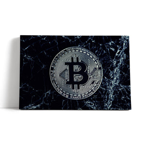Leinwandbild - Bitcoin BTC auf Eis