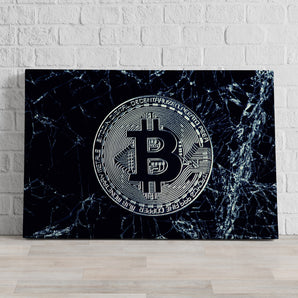 Leinwandbild - Bitcoin BTC auf Eis