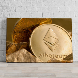 Leinwandbild - Ethereum ETH Kryptowährung