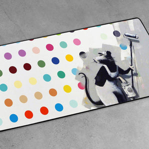 XXL Gaming-Mousepad - Ratte mit Bunten Flecken