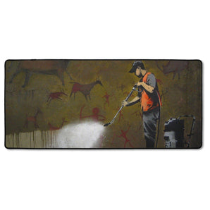 XXL Gaming-Mousepad - Mann mit Kärcher