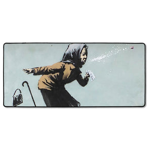 XXL Gaming-Mousepad - Alte Frau niest