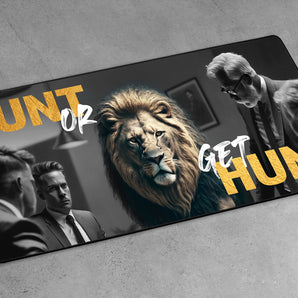 XXL Gaming-Mousepad - Hunt or get Hunt – Lion