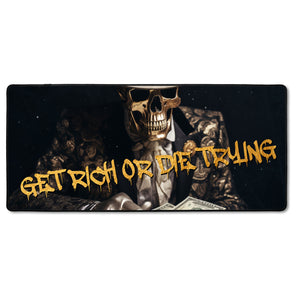 XXL Gaming-Mousepad - Get rich or die
