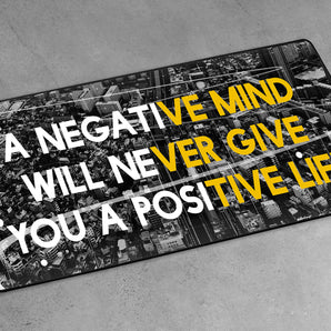 XXL Gaming-Mousepad - No negative mind Motivaton