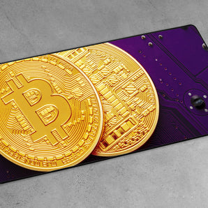 XXL Gaming-Mousepad - Bitcoin BTC auf Platine