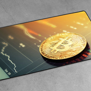 XXL Gaming-Mousepad - Bitcoin BTC Aktienmarkt