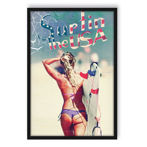 Poster im Rahmen - Surfin the USA