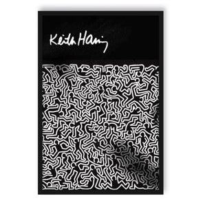 Poster im Rahmen - Pop Art - Keith Scribble Menschen I