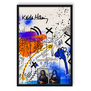 Poster im Rahmen - Pop Art - Keith Scribble Mona I