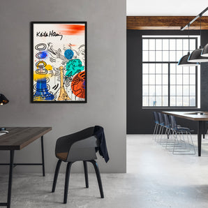 Poster im Rahmen - Pop Art - Keith Scribble Jesus