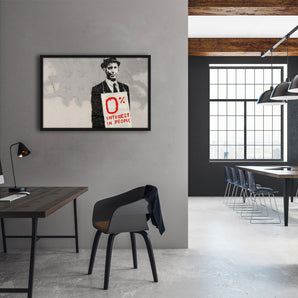 Poster im Rahmen - Null Prozent