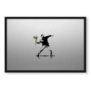 Poster im Rahmen - Mann mit Blumen 3.0