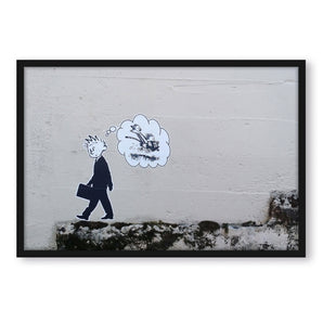 Poster im Rahmen - Trauriger mann