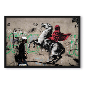 Poster im Rahmen - Reiter auf dem Pferd