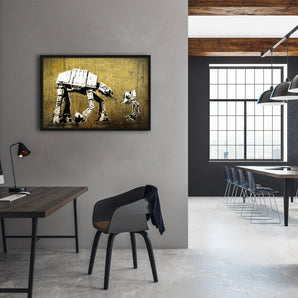 Poster im Rahmen - Zwei Roboter