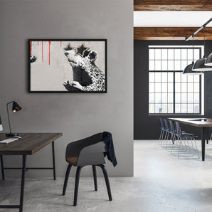 Poster im Rahmen - Ratte mit Sonnenbrille