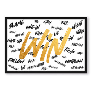 Poster im Rahmen - Win!