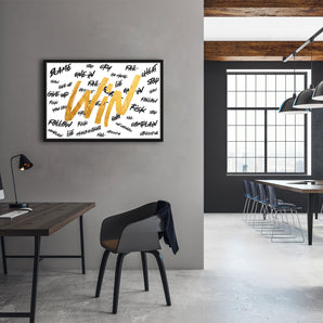 Poster im Rahmen - Win!