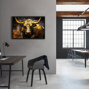 Poster im Rahmen - Golden Bull