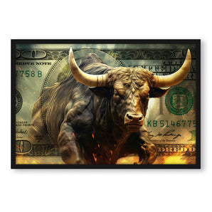 Poster im Rahmen - Bull Money