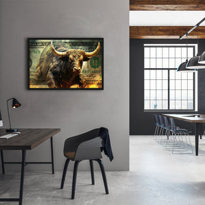 Poster im Rahmen - Bull Money